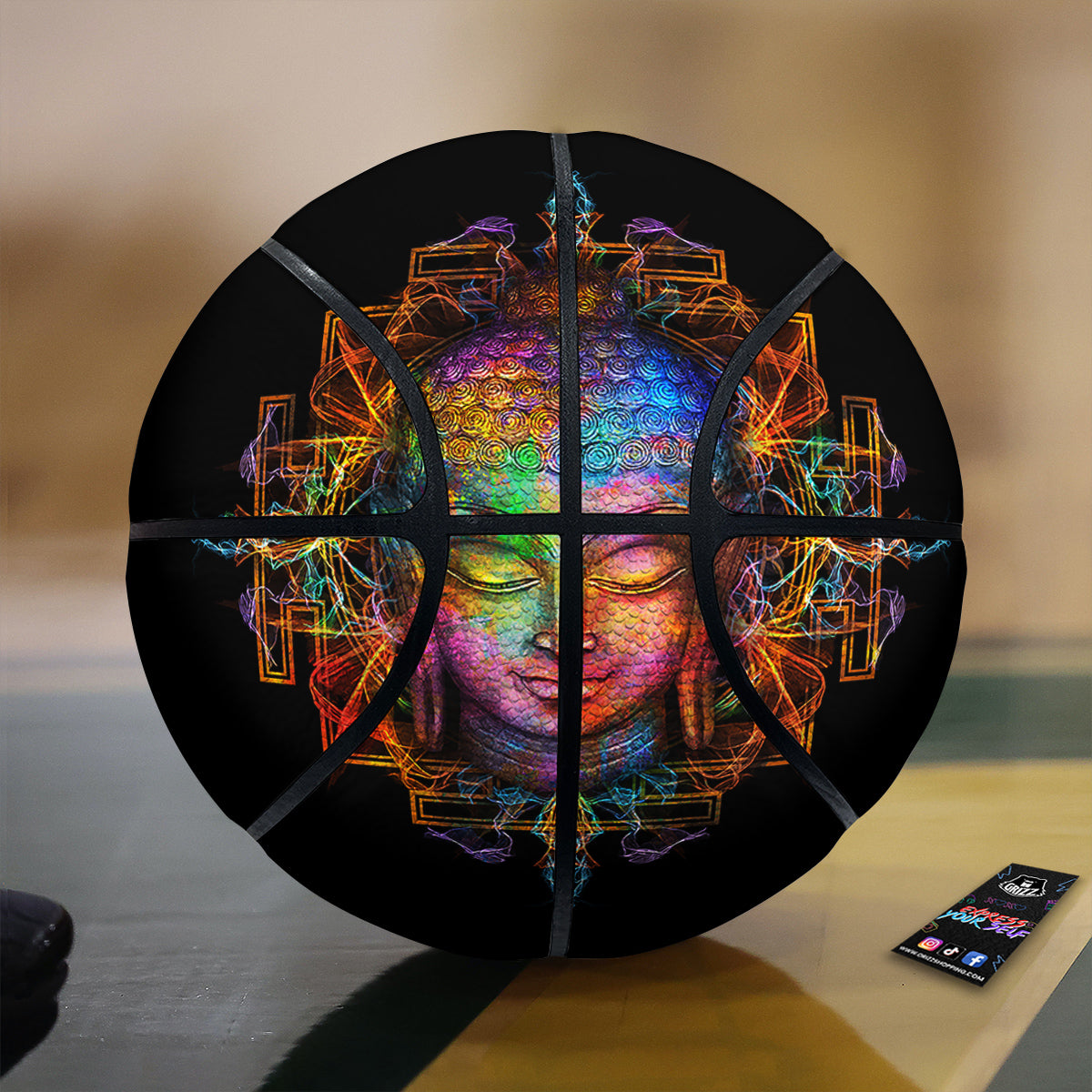 Buddha Colorful Print Basketball