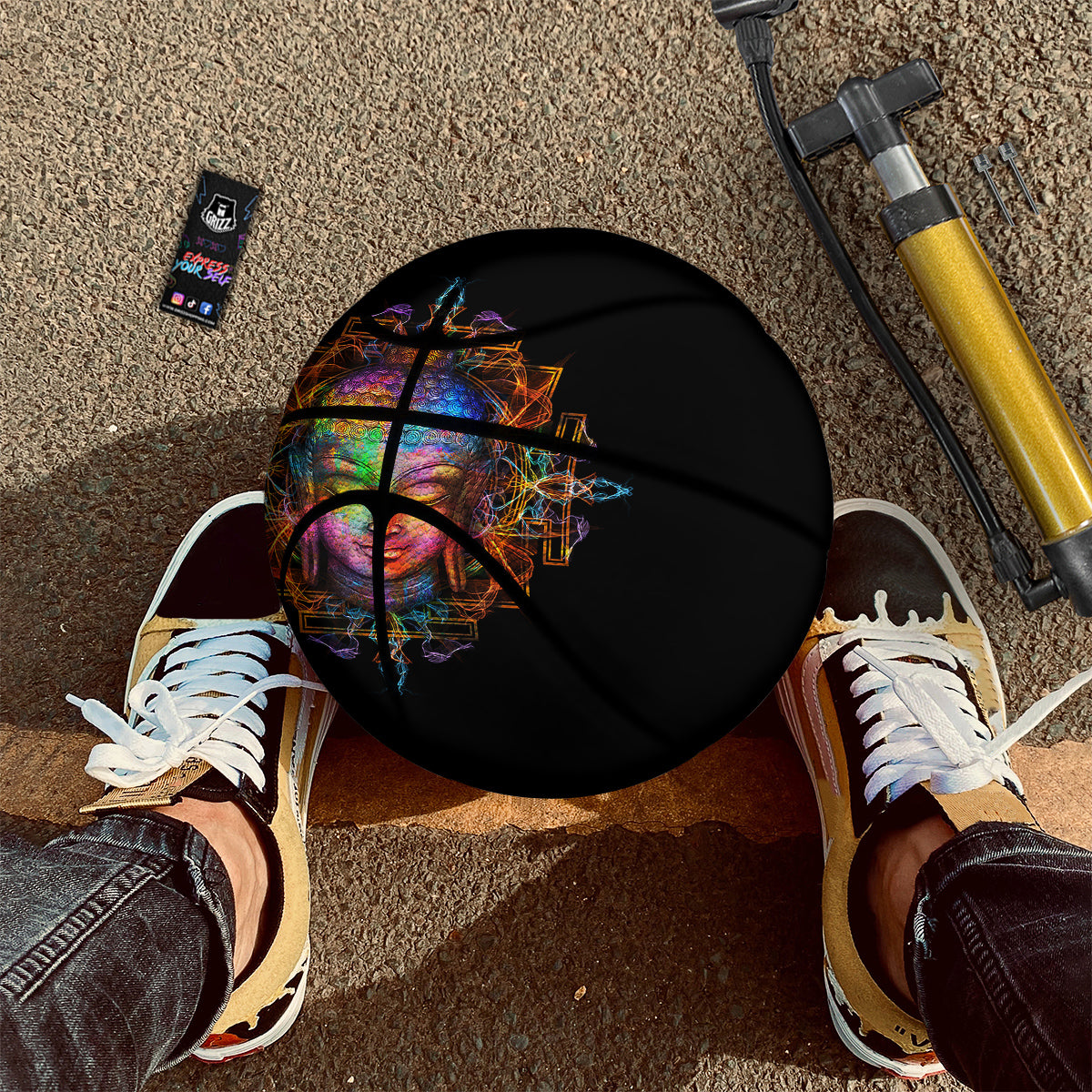Buddha Colorful Print Basketball
