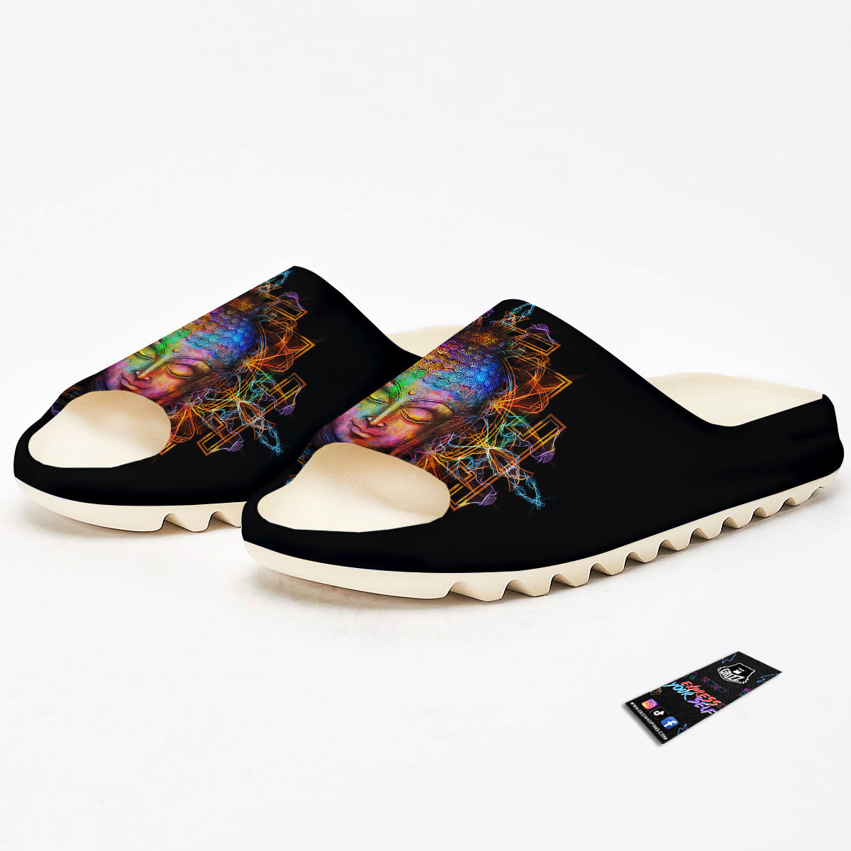 Buddha Colorful Print Sandals-grizzshop