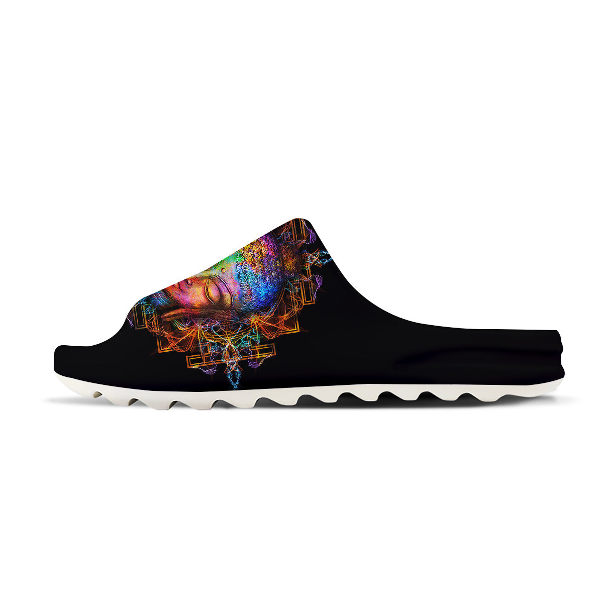 Buddha Colorful Print Sandals-grizzshop