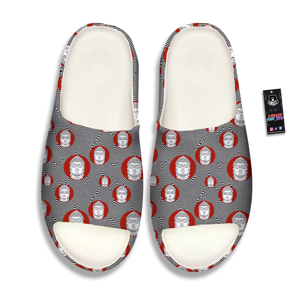 Buddha Print Pattern Sandals-grizzshop