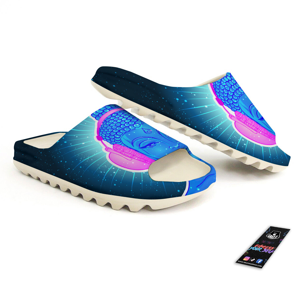 Buddha Psychedelic Print Sandals-grizzshop