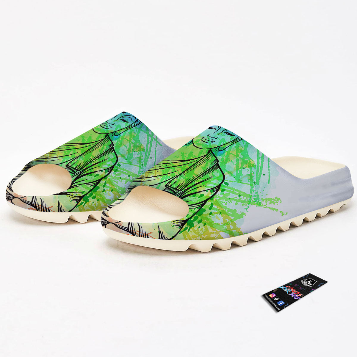 Buddha Reggae Print Sandals-grizzshop