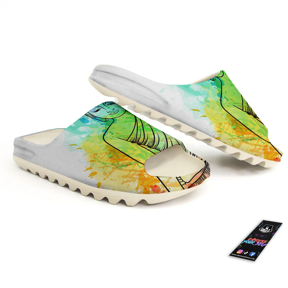 Buddha Reggae Print Sandals-grizzshop