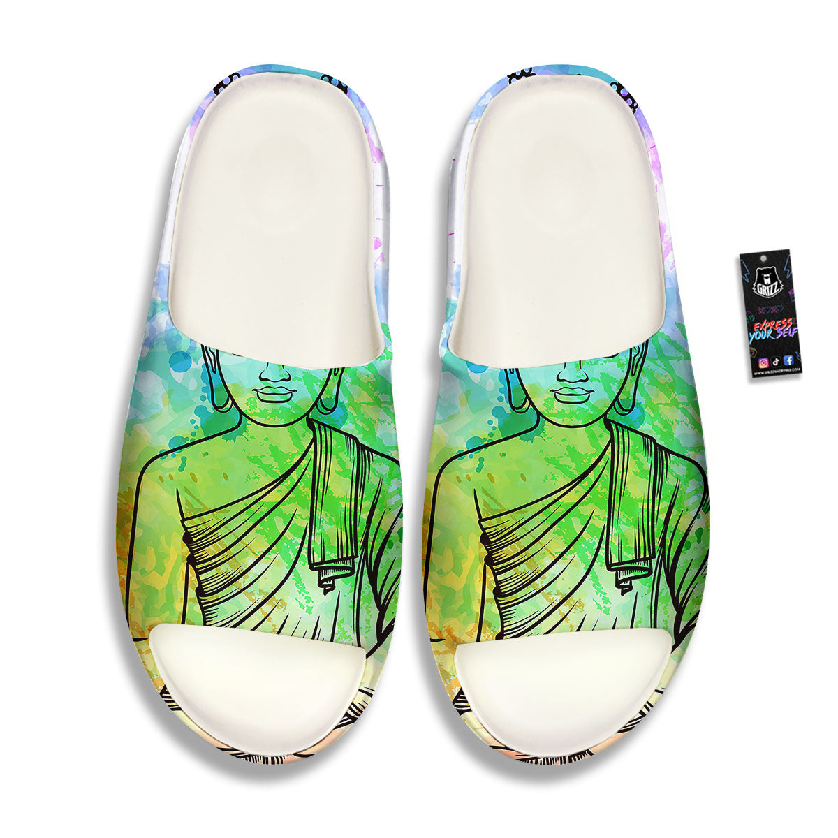 Buddha Reggae Print Sandals-grizzshop