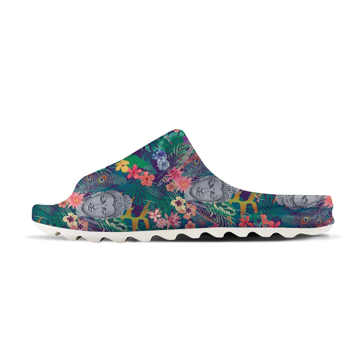 Buddha Tropical Print Pattern Sandals-grizzshop