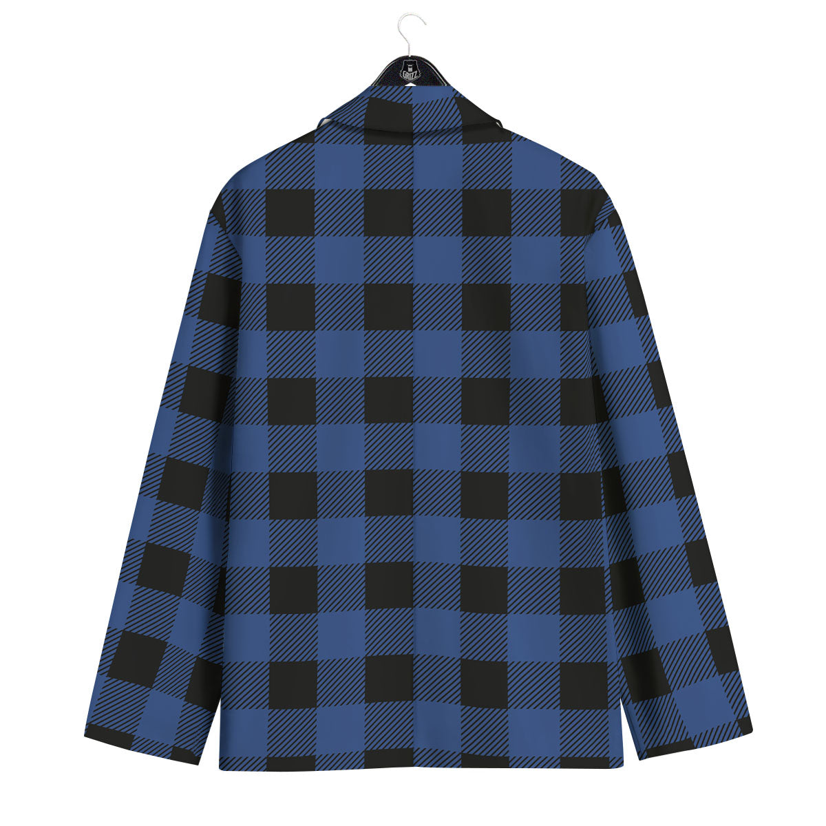 Buffalo Check Black And Blue Print Men's Sport Coat-grizzshop