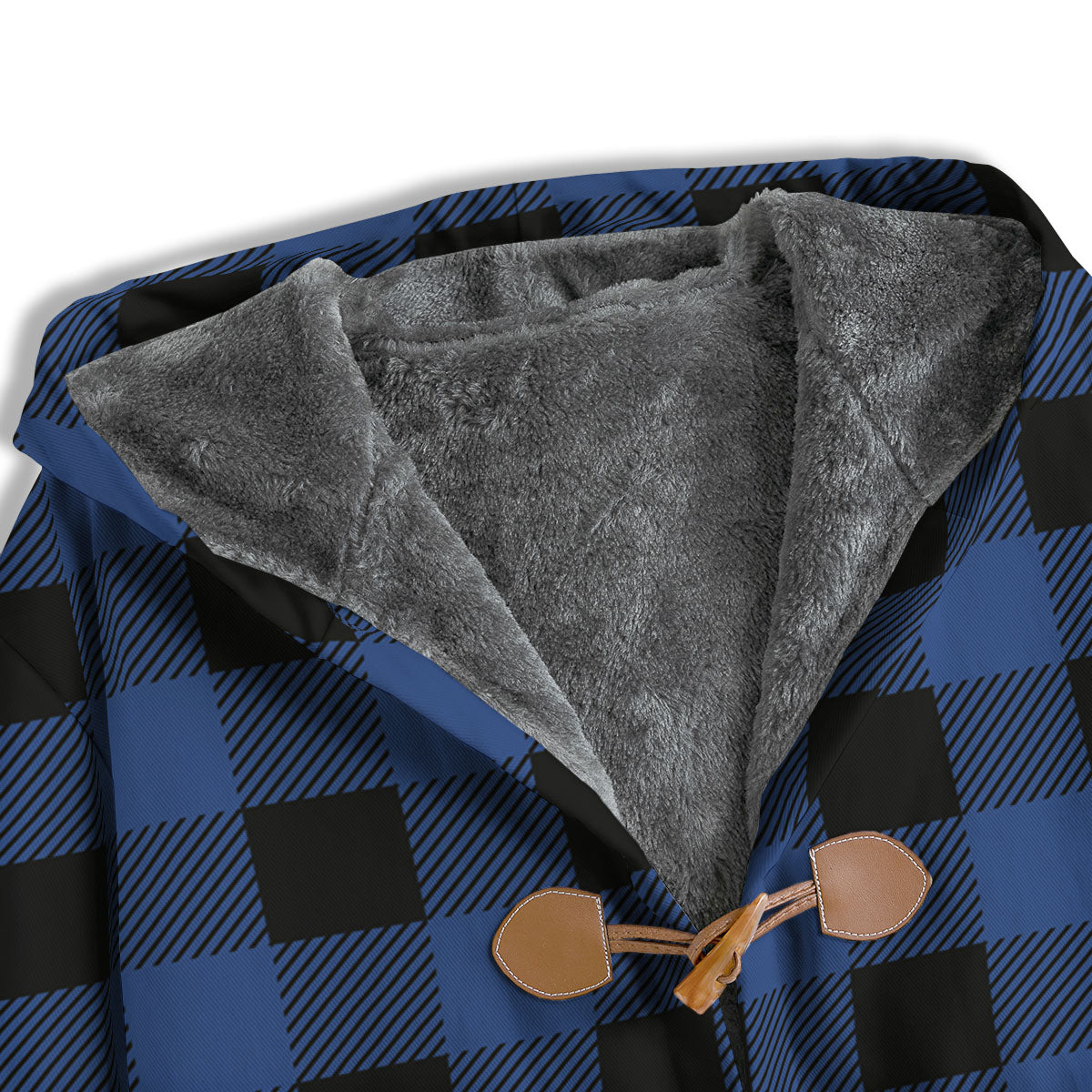 Buffalo Check Black And Blue Print Men's Windbreaker Jacket-grizzshop
