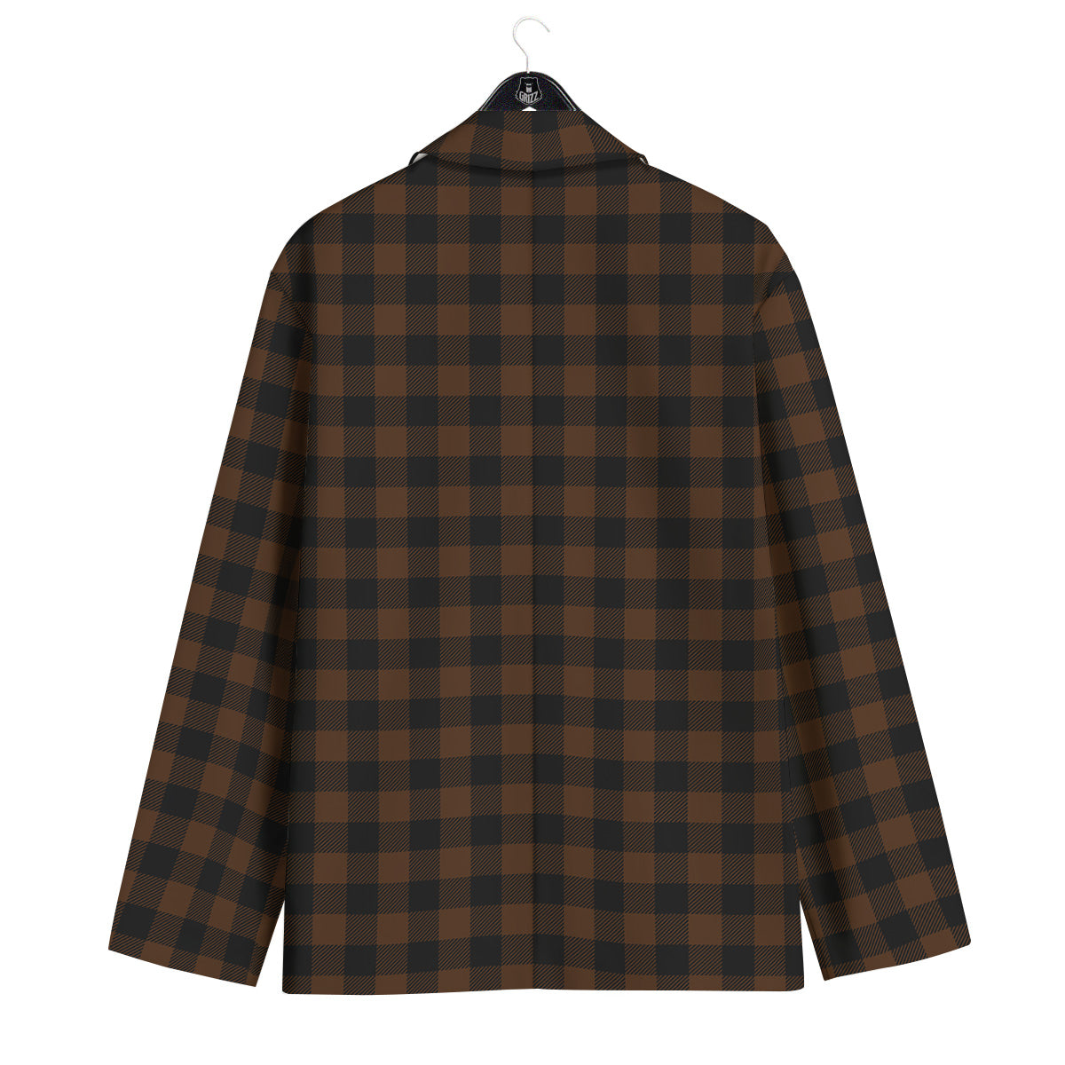 Buffalo Check Black And Brown Print Men's Sport Coat-grizzshop