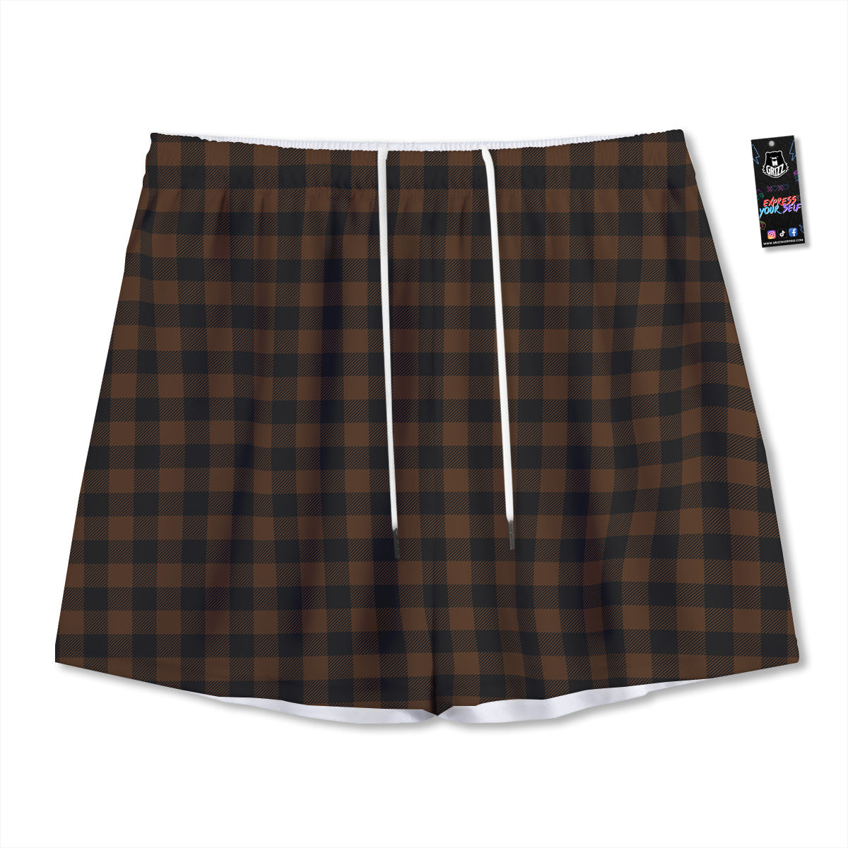 Camouflage Forest Green Print Mesh Shorts