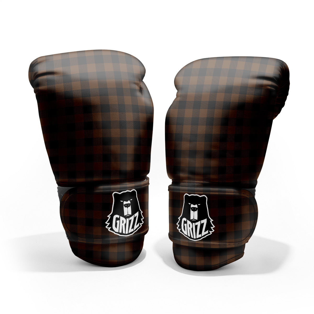 Buffalo Check Black And Brown Print Pro Boxing Glove