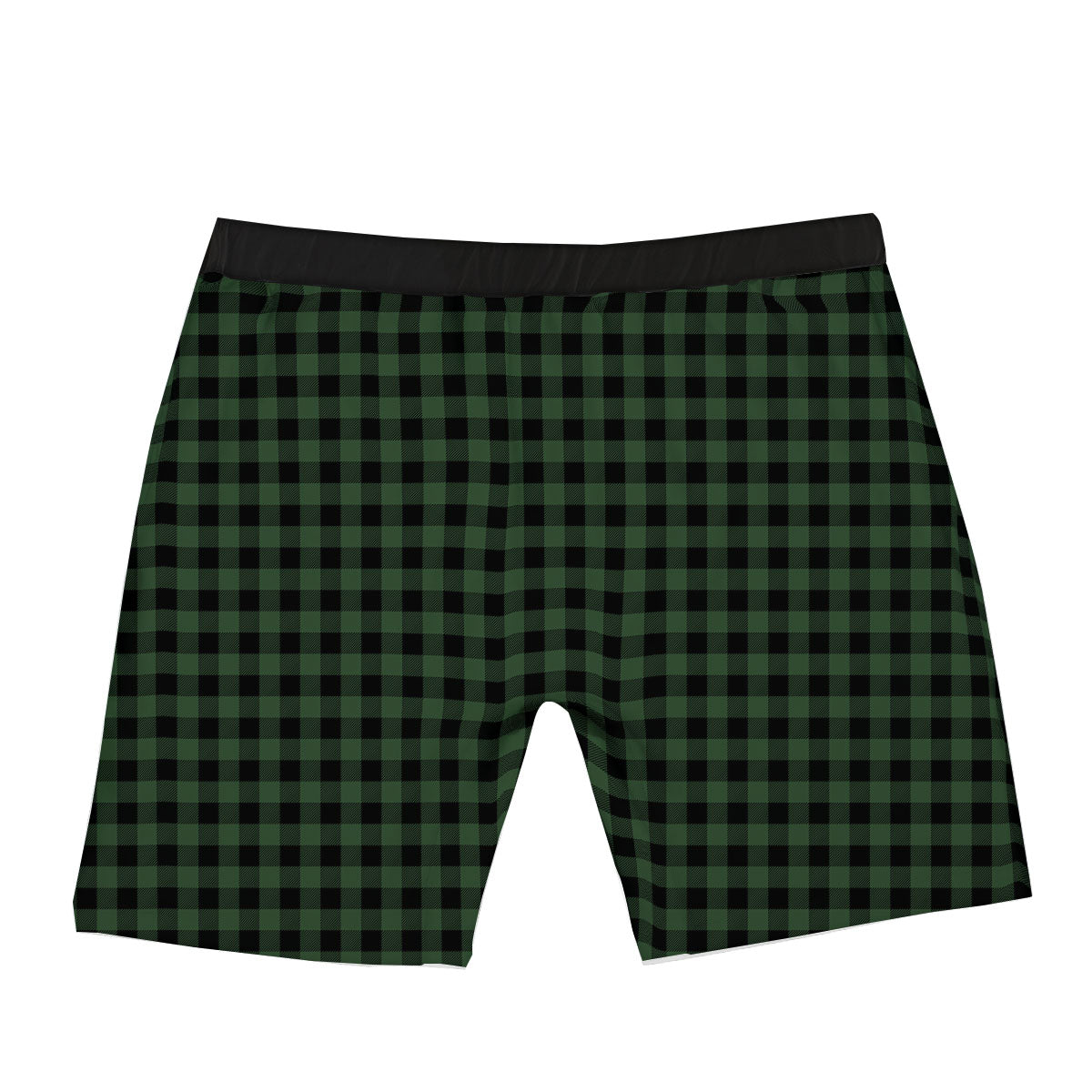 Buffalo Check Black And Green Print Boxer Briefs-grizzshop