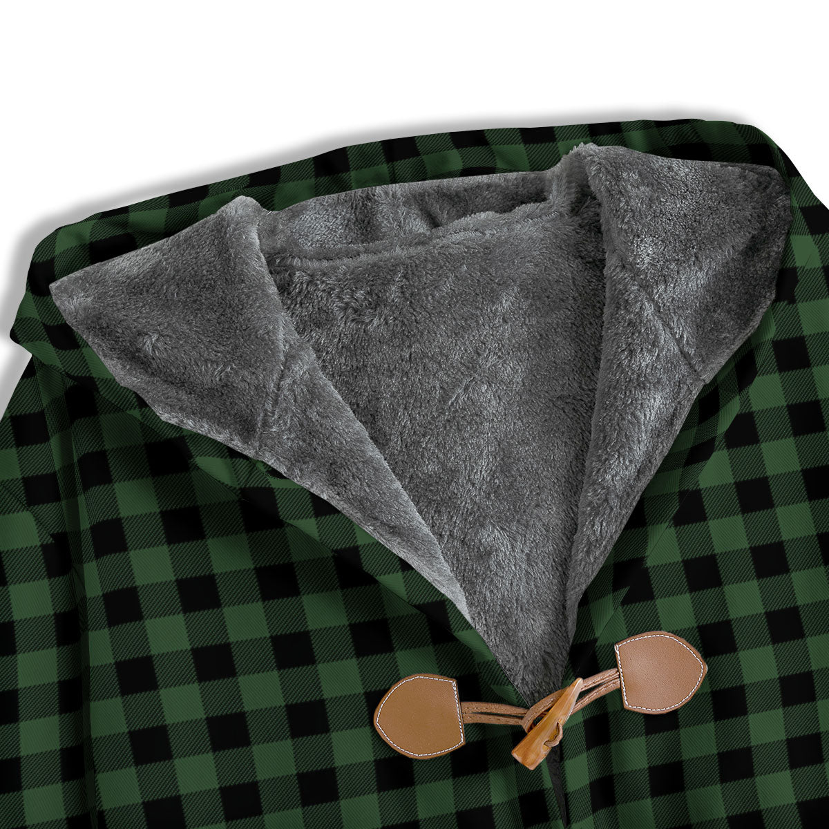 Buffalo Check Black And Green Print Men's Windbreaker Jacket-grizzshop
