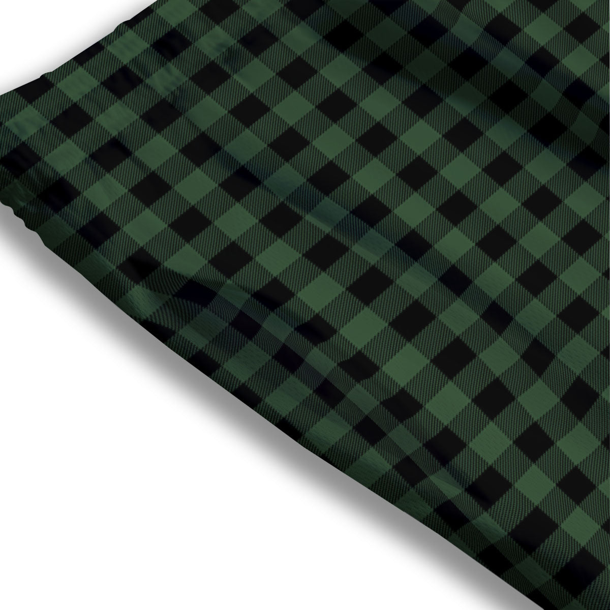 Buffalo Check Black And Green Print Mesh Shorts