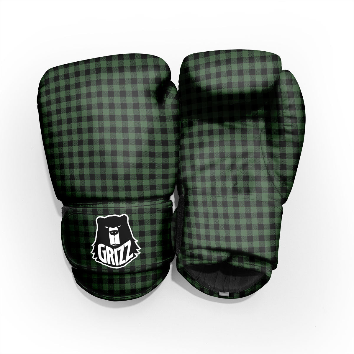 Buffalo Check Black And Green Print Pro Boxing Glove