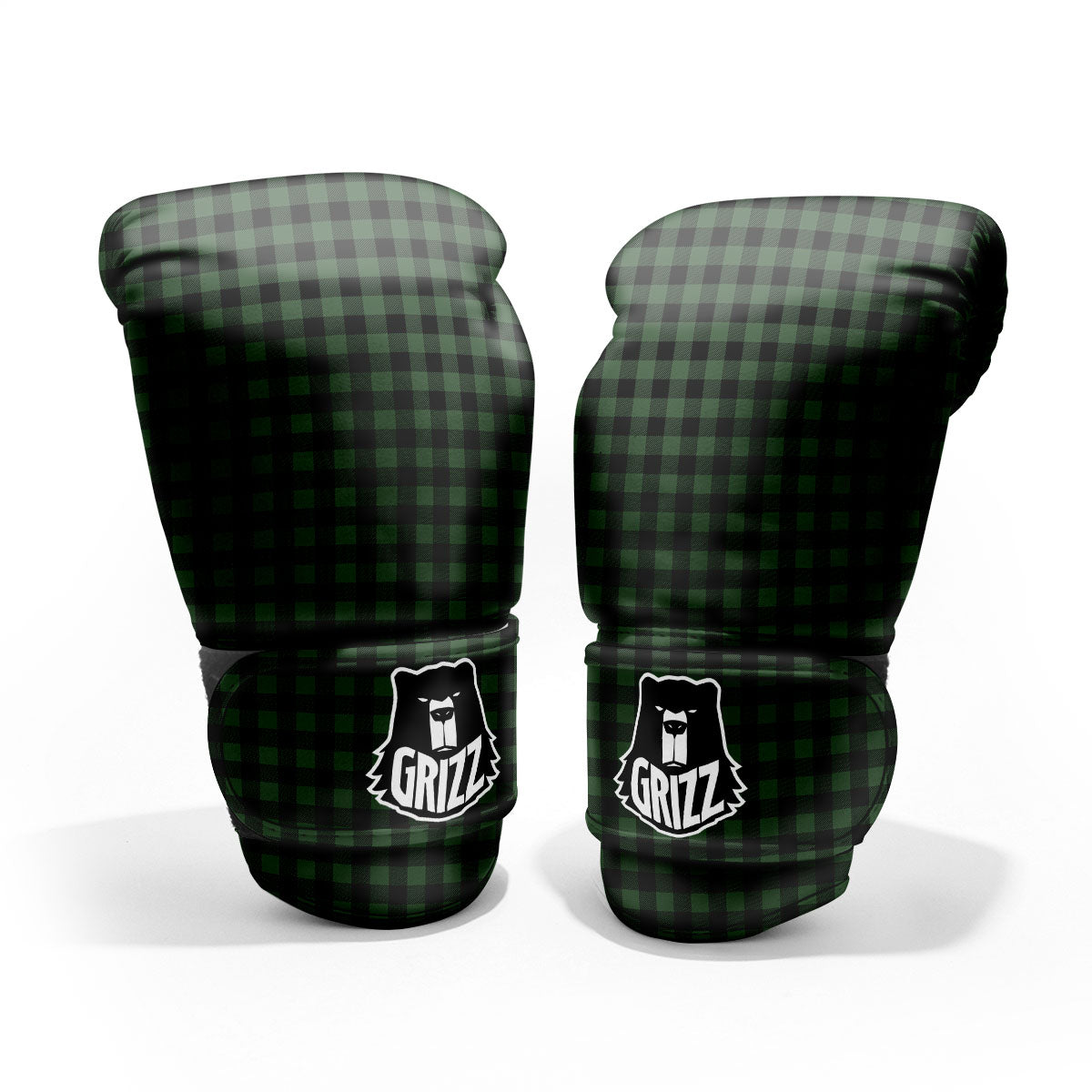 Buffalo Check Black And Green Print Pro Boxing Glove