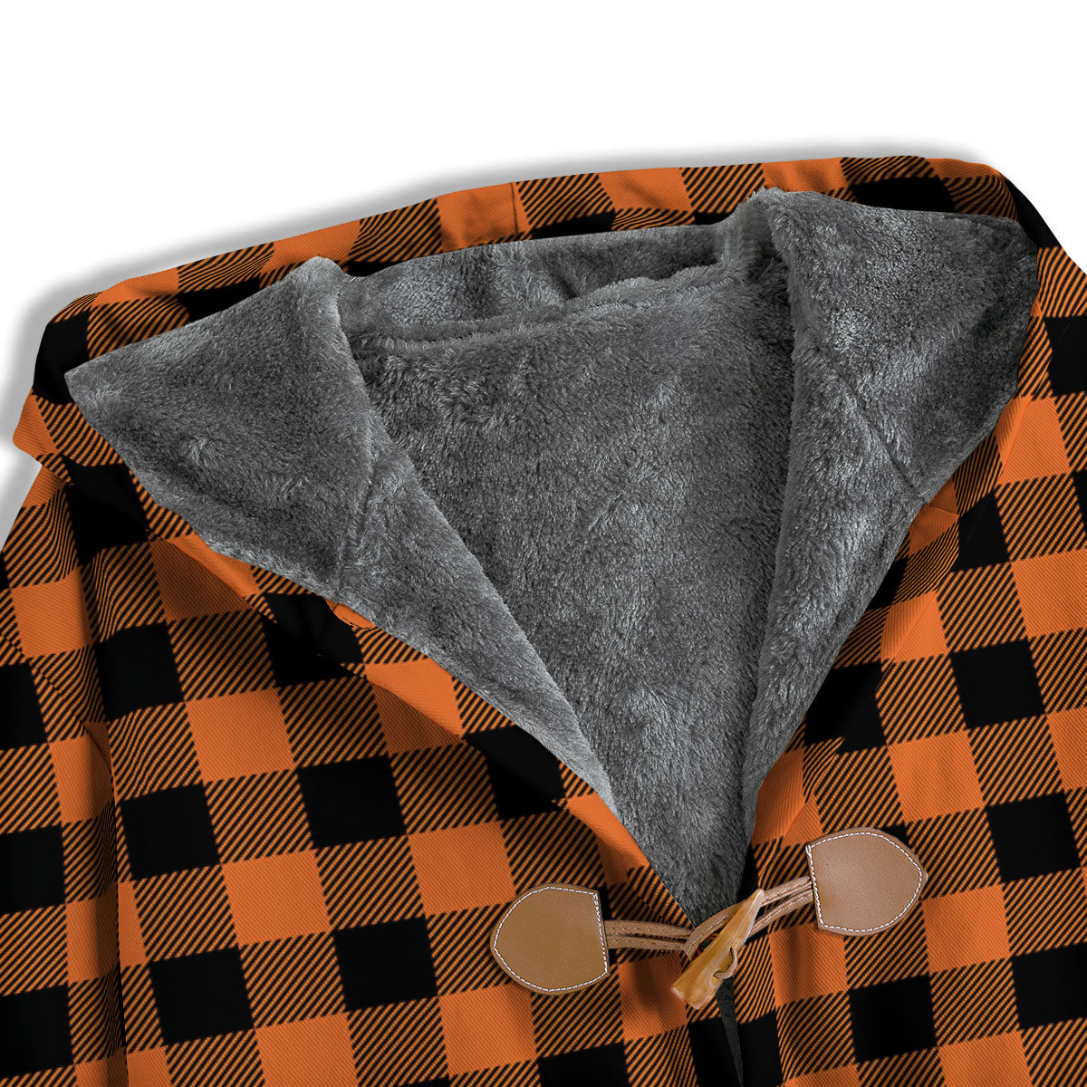 Buffalo Check Black And Orange Print Pattern Men's Windbreaker Jacket-grizzshop