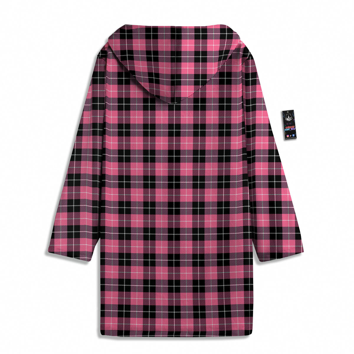 Buffalo Check Black And Pink Print Men's Windbreaker Jacket-grizzshop