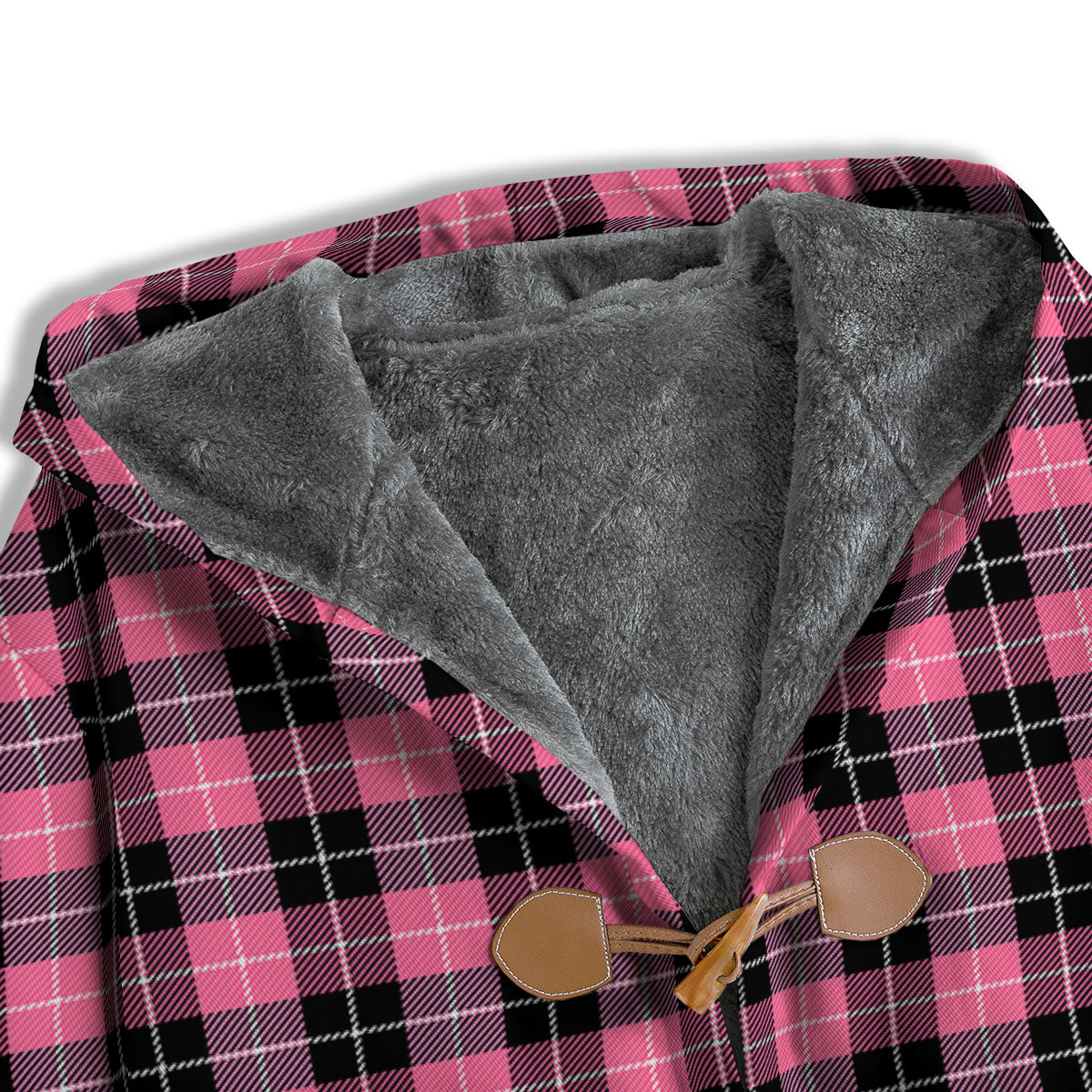 Buffalo Check Black And Pink Print Men's Windbreaker Jacket-grizzshop
