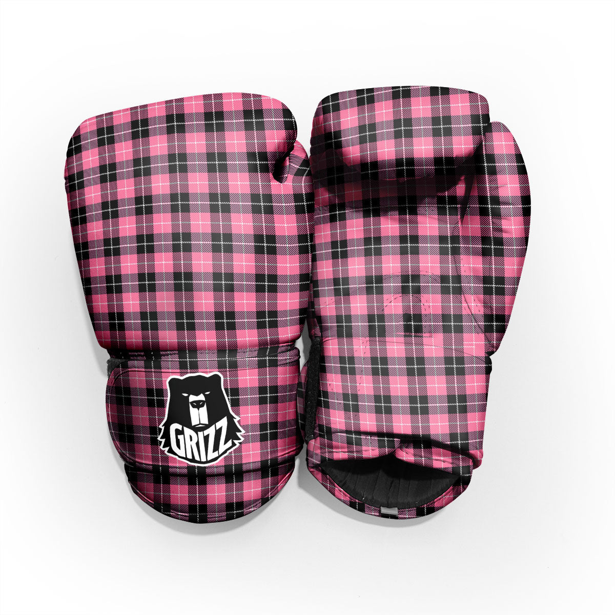 Buffalo Check Black And Pink Print Pro Boxing Glove