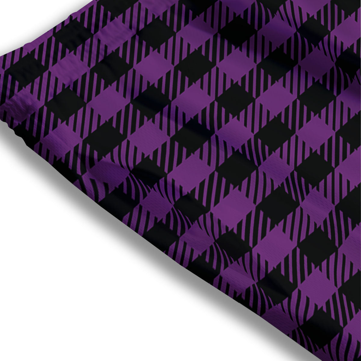 Buffalo Check Black And Purple Print Mesh Shorts