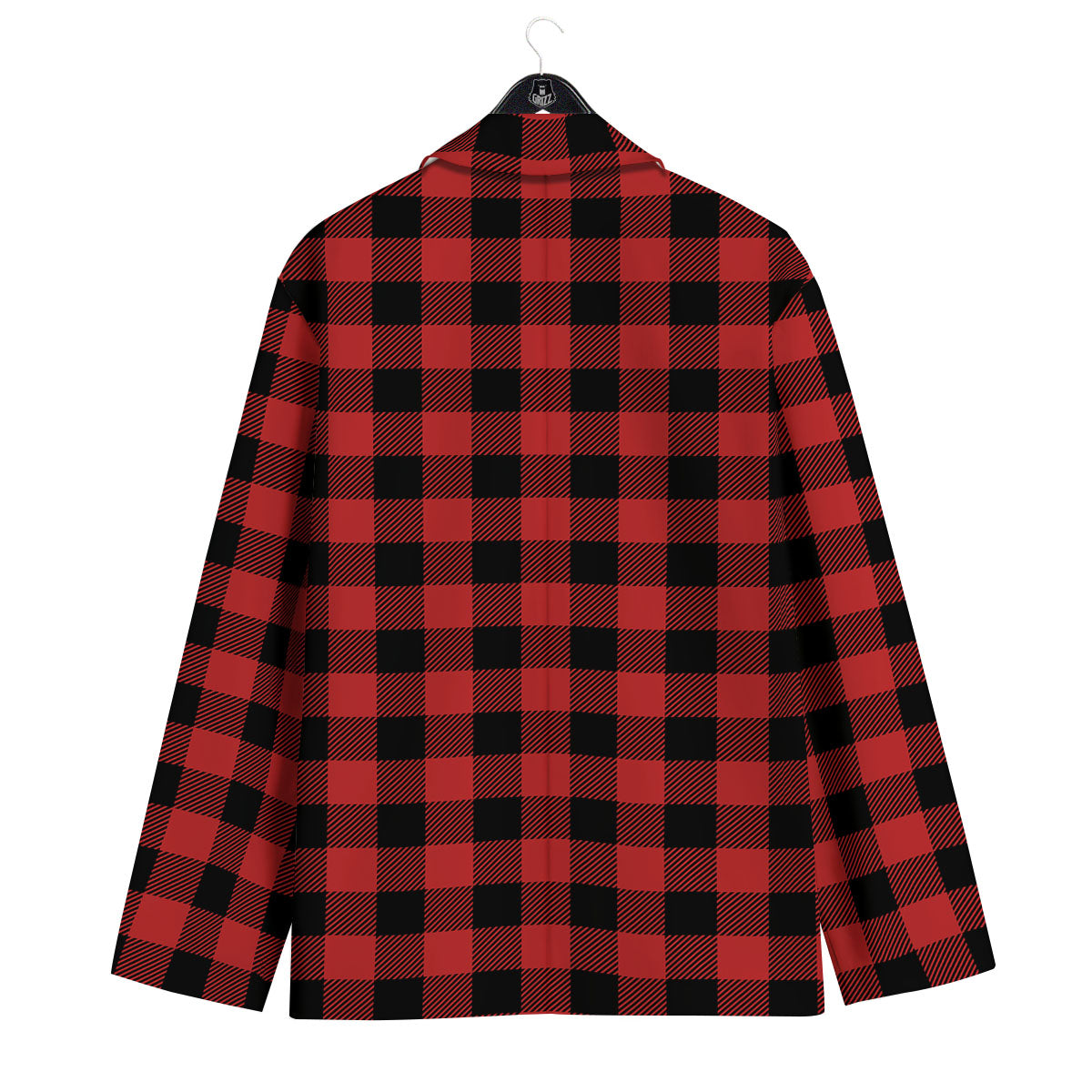 Buffalo Check Black And Red Print Men's Sport Coat-grizzshop