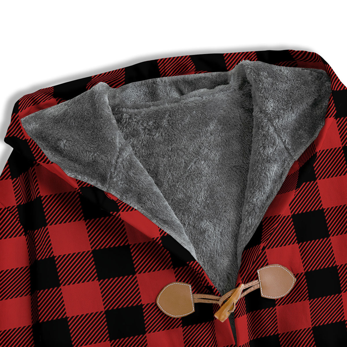Buffalo Check Black And Red Print Men's Windbreaker Jacket-grizzshop