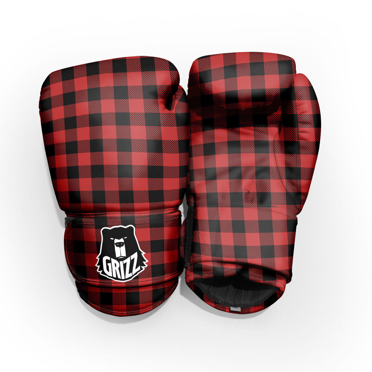 Buffalo Check Black And Red Print Pro Boxing Glove