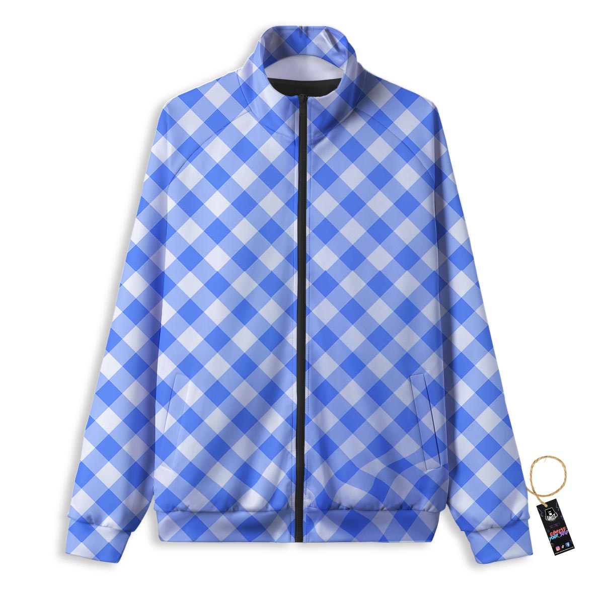 Buffalo Check Black And Red Print Track Jacket-grizzshop