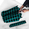 Buffalo Check Black And Teal Print Pattern Umbrella-grizzshop