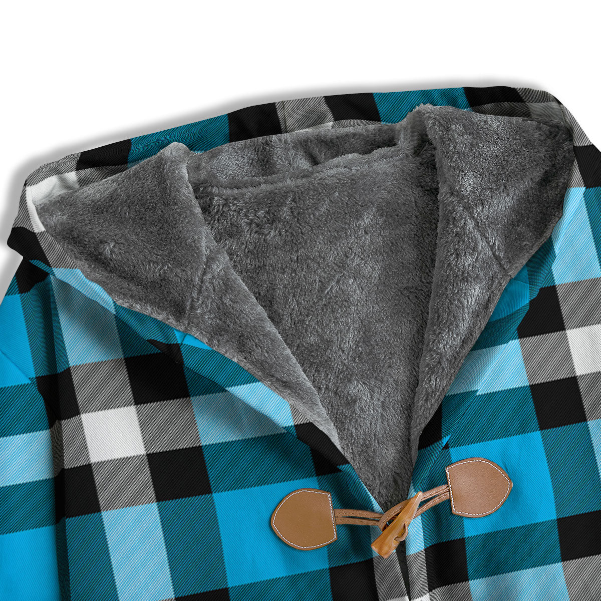 Buffalo Check Black And Turquoise Print Pattern Men's Windbreaker Jacket-grizzshop