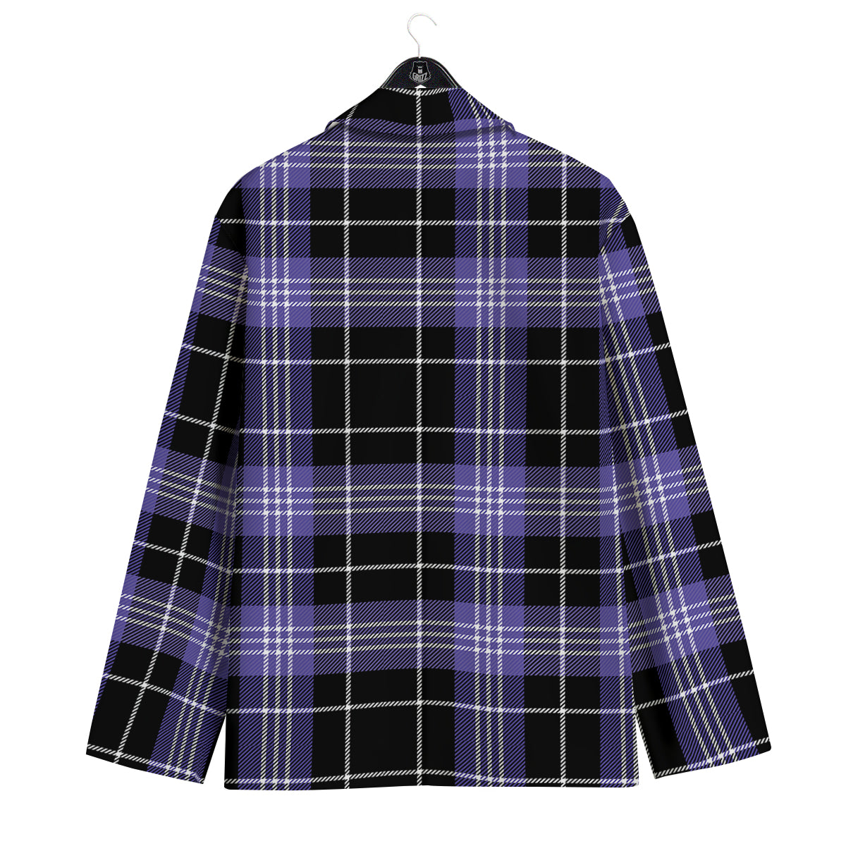 Buffalo Check Black And Violet Print Pattern Men's Sport Coat-grizzshop
