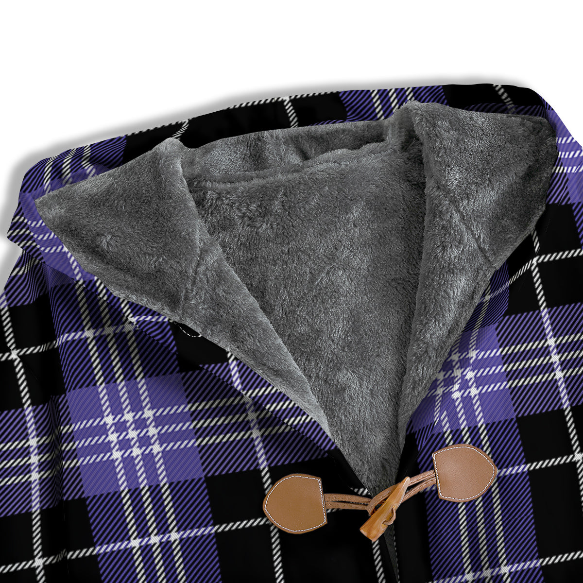 Buffalo Check Black And Violet Print Pattern Men's Windbreaker Jacket-grizzshop