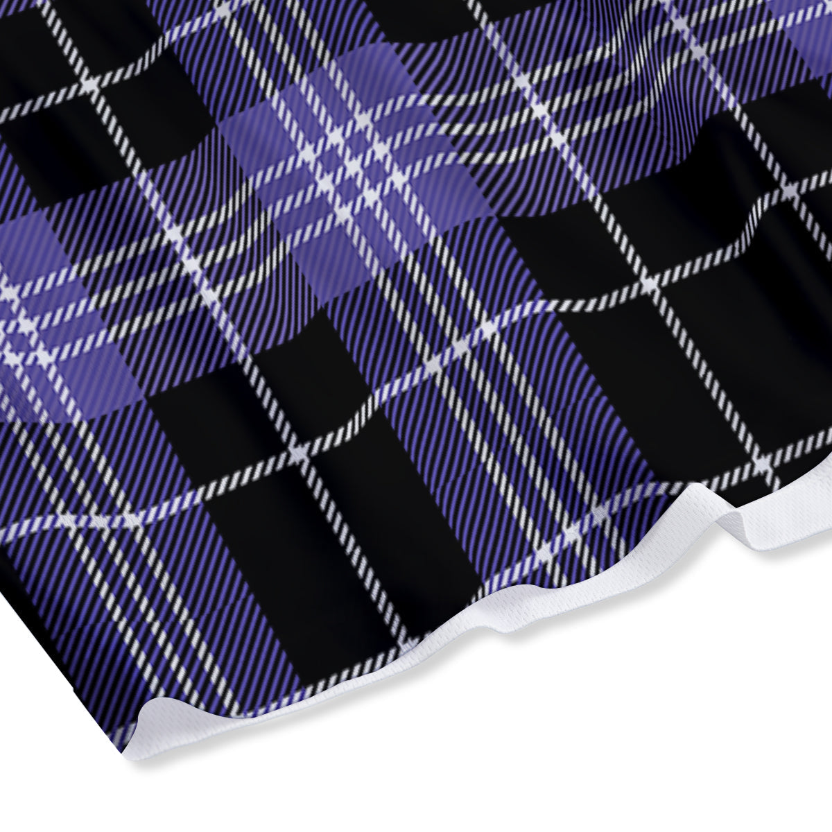 Buffalo Check Black And Violet Print Pattern Mesh Shorts