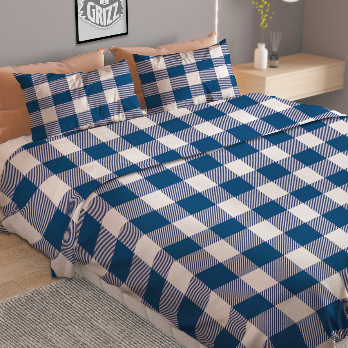 Camouflage White And Grey Print Duvet Cover Bedding Set
