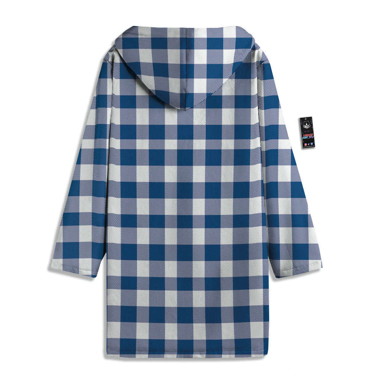 Buffalo Check Blue Print Pattern Men's Windbreaker Jacket-grizzshop