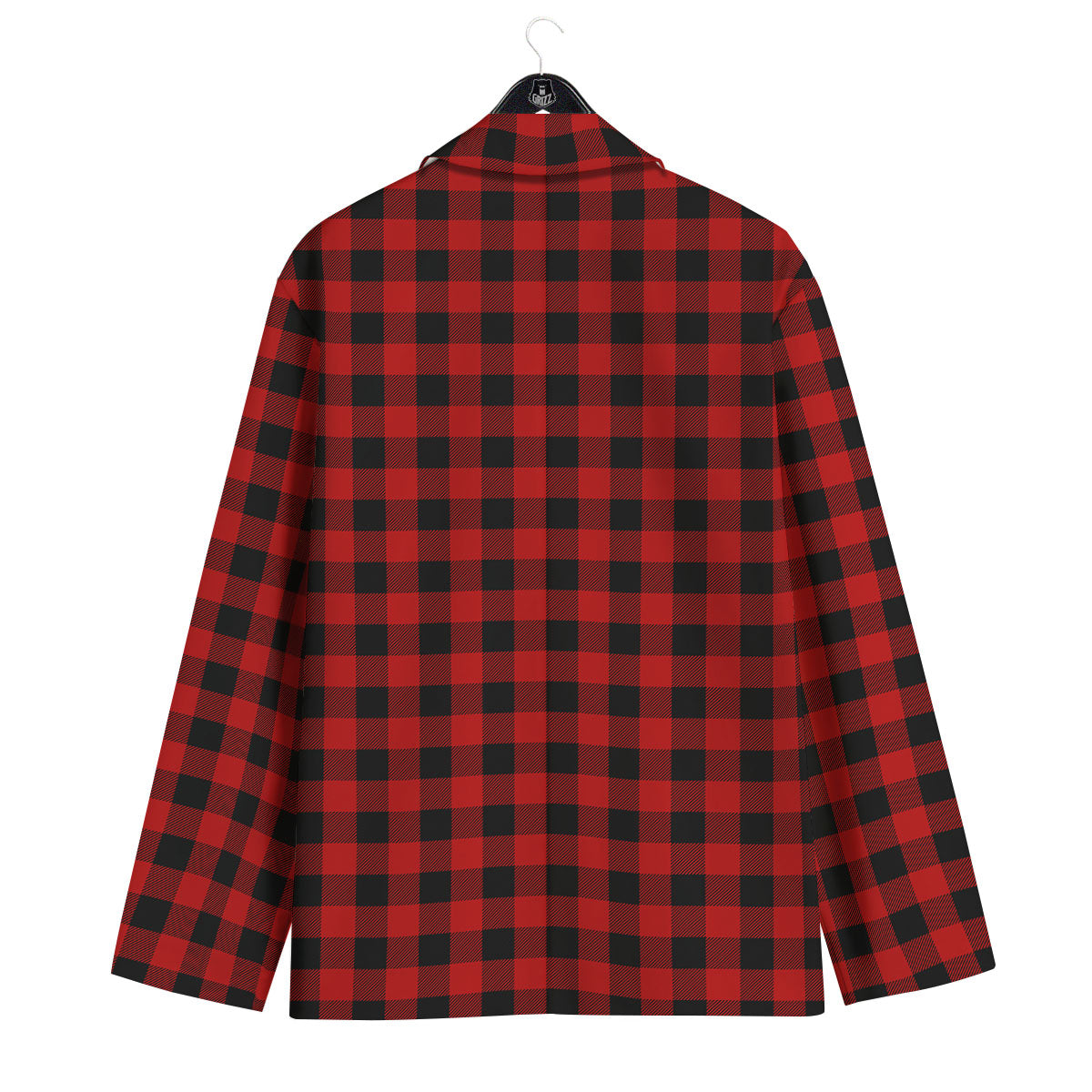 Buffalo Check Cardinal Red Print Pattern Men's Sport Coat-grizzshop