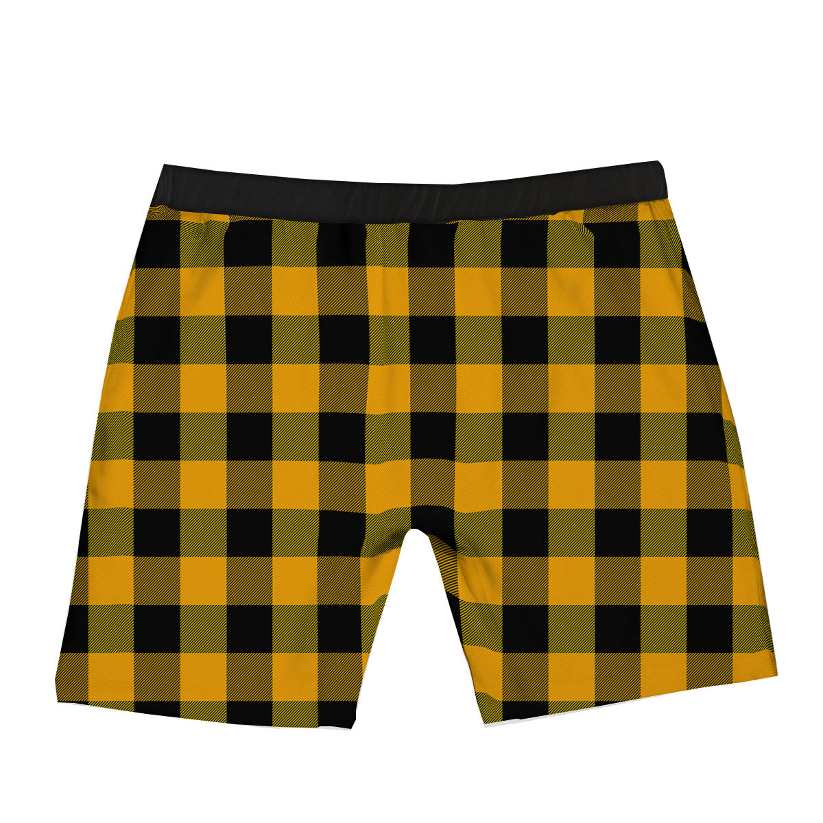 Buffalo Check Fire Yellow Print Pattern Boxer Briefs-grizzshop