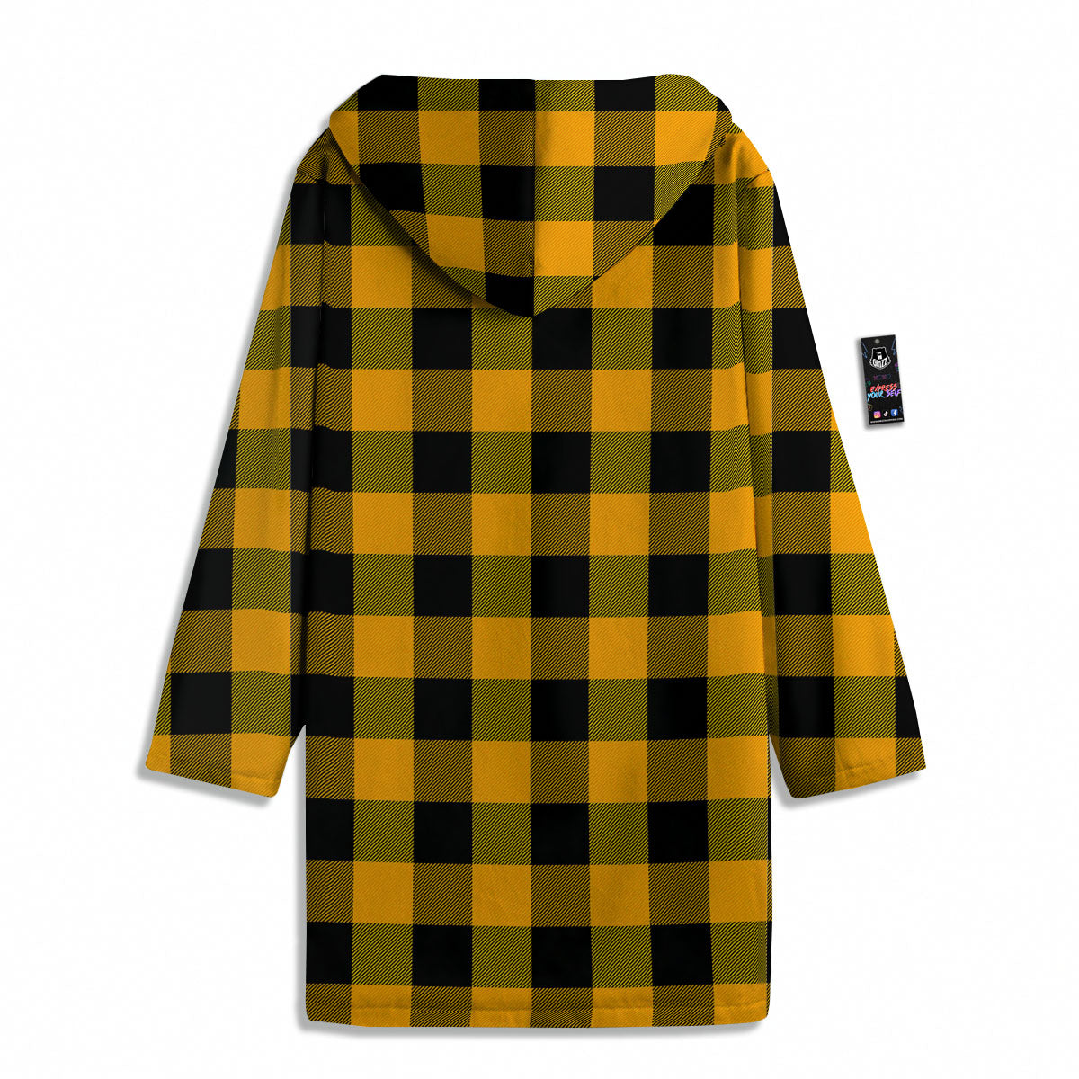 Buffalo Check Fire Yellow Print Pattern Men's Windbreaker Jacket-grizzshop