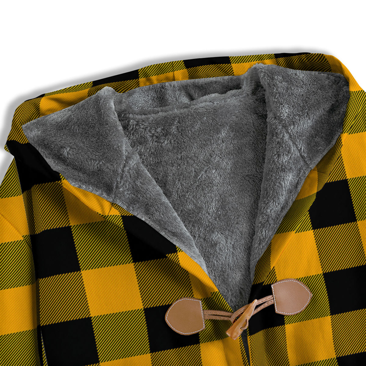 Buffalo Check Fire Yellow Print Pattern Men's Windbreaker Jacket-grizzshop