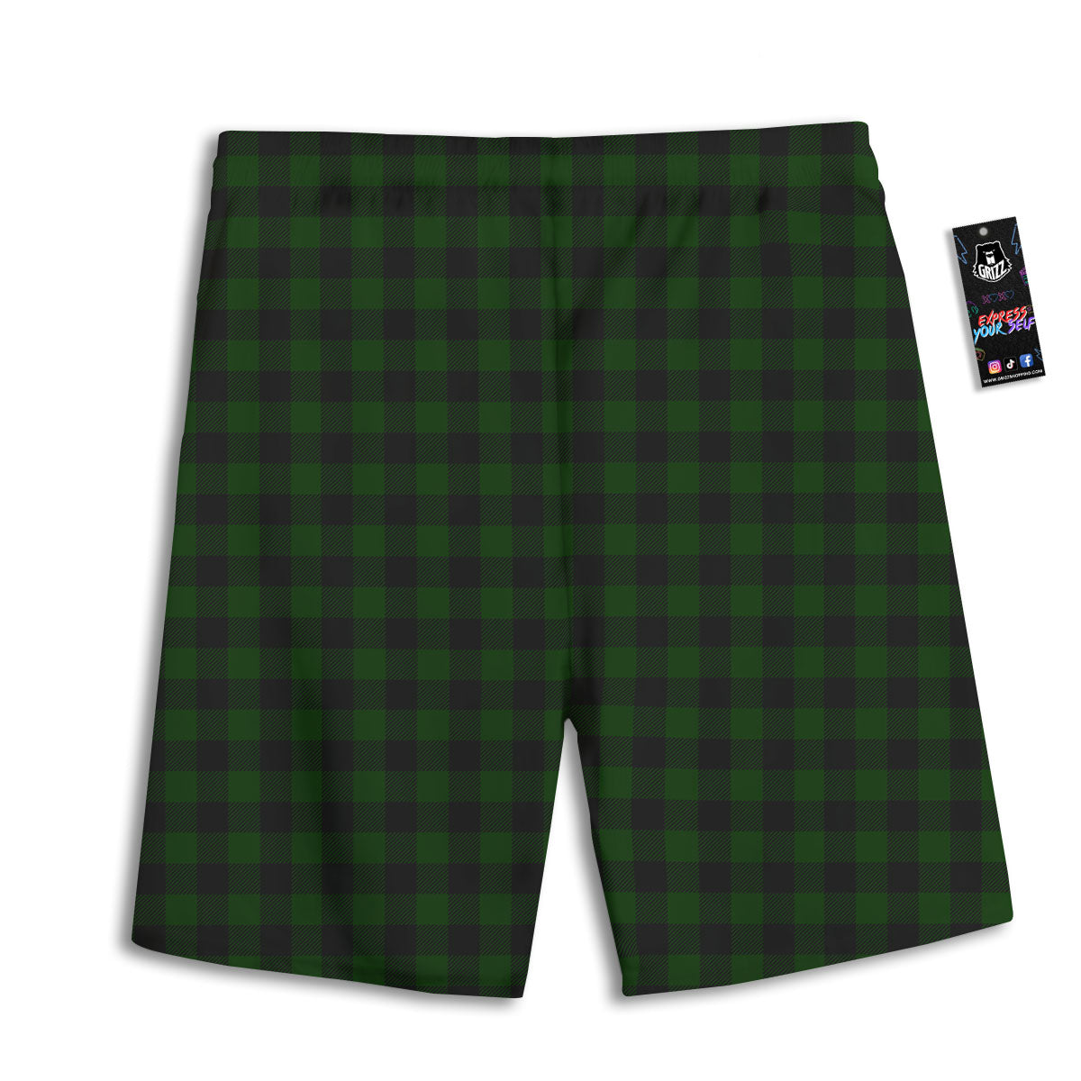 Boston Terrier Pink Plaid Print Pattern Men's Athletic Shorts