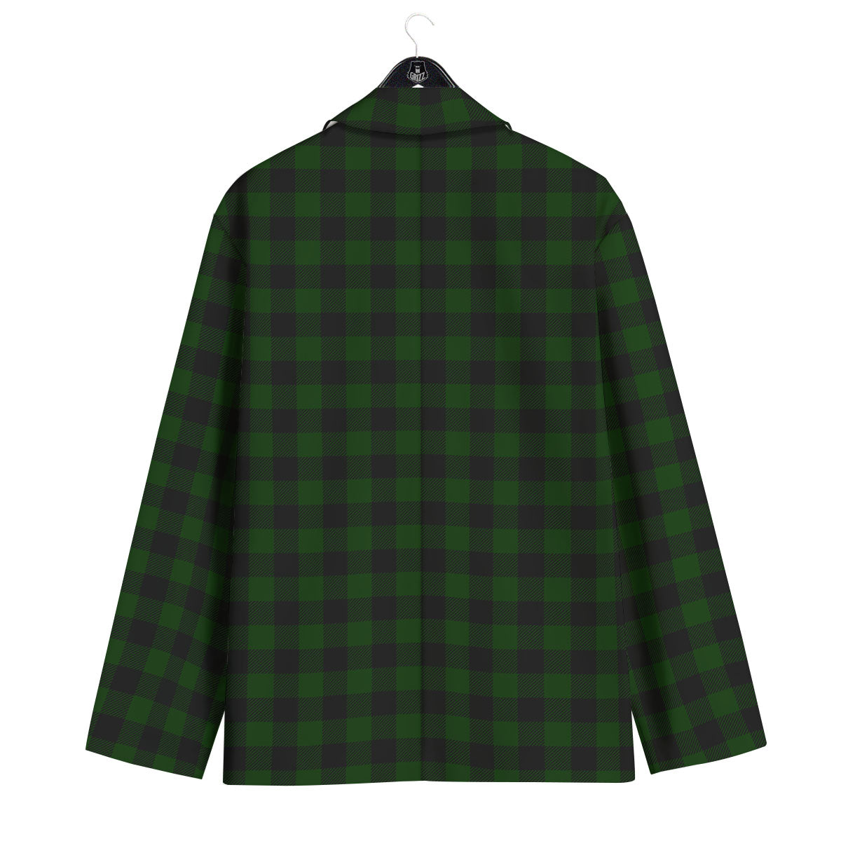 Buffalo Check Forest Green Print Pattern Men's Sport Coat-grizzshop
