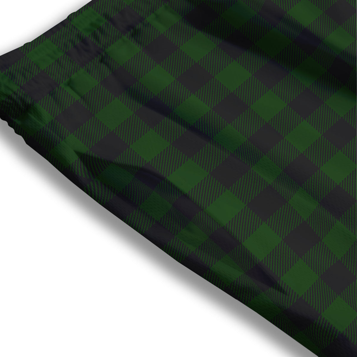 Buffalo Check Forest Green Print Pattern Mesh Shorts
