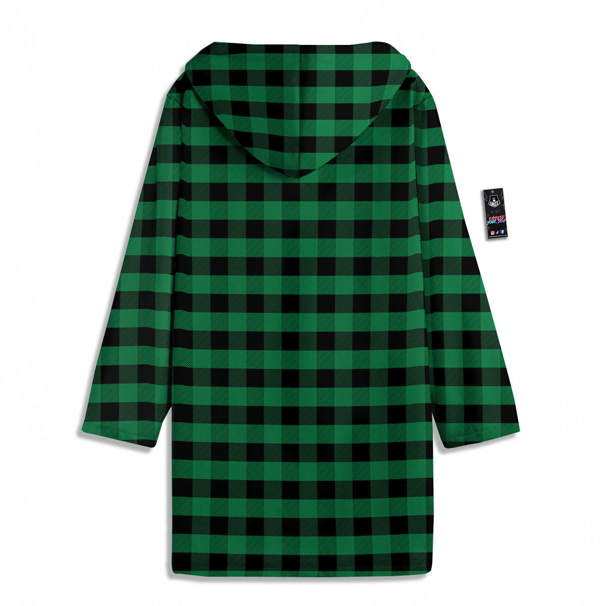 Buffalo Check Green Print Pattern Men's Windbreaker Jacket-grizzshop