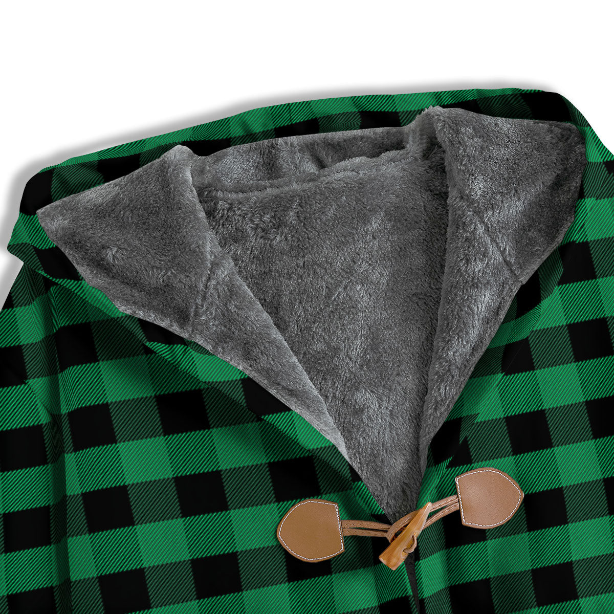 Buffalo Check Green Print Pattern Men's Windbreaker Jacket-grizzshop