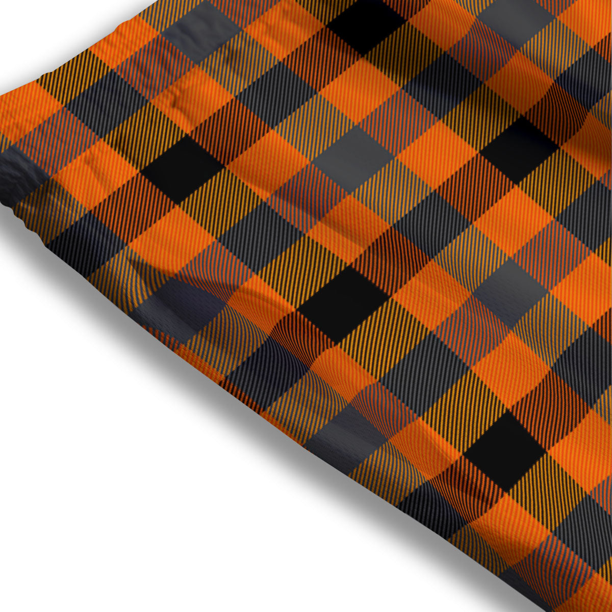 Buffalo Check Halloween Orange Print Mesh Shorts