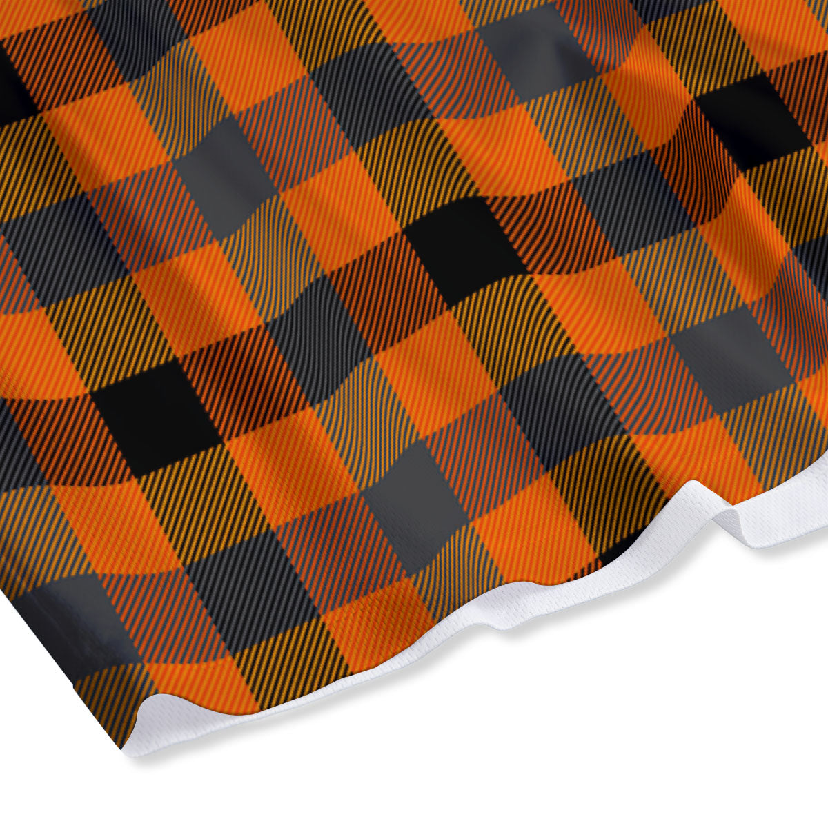 Buffalo Check Halloween Orange Print Mesh Shorts
