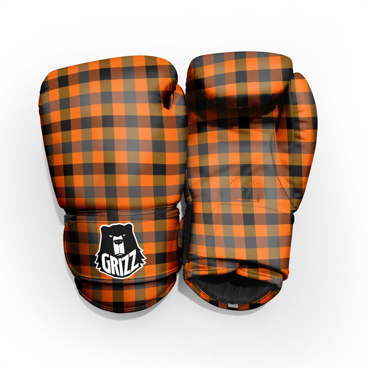 Buffalo Check Halloween Orange Print Pro Boxing Glove