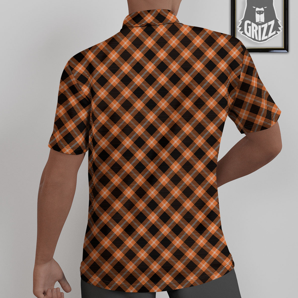 Buffalo Check Halloween Print Pattern Untucked Shirts-grizzshop