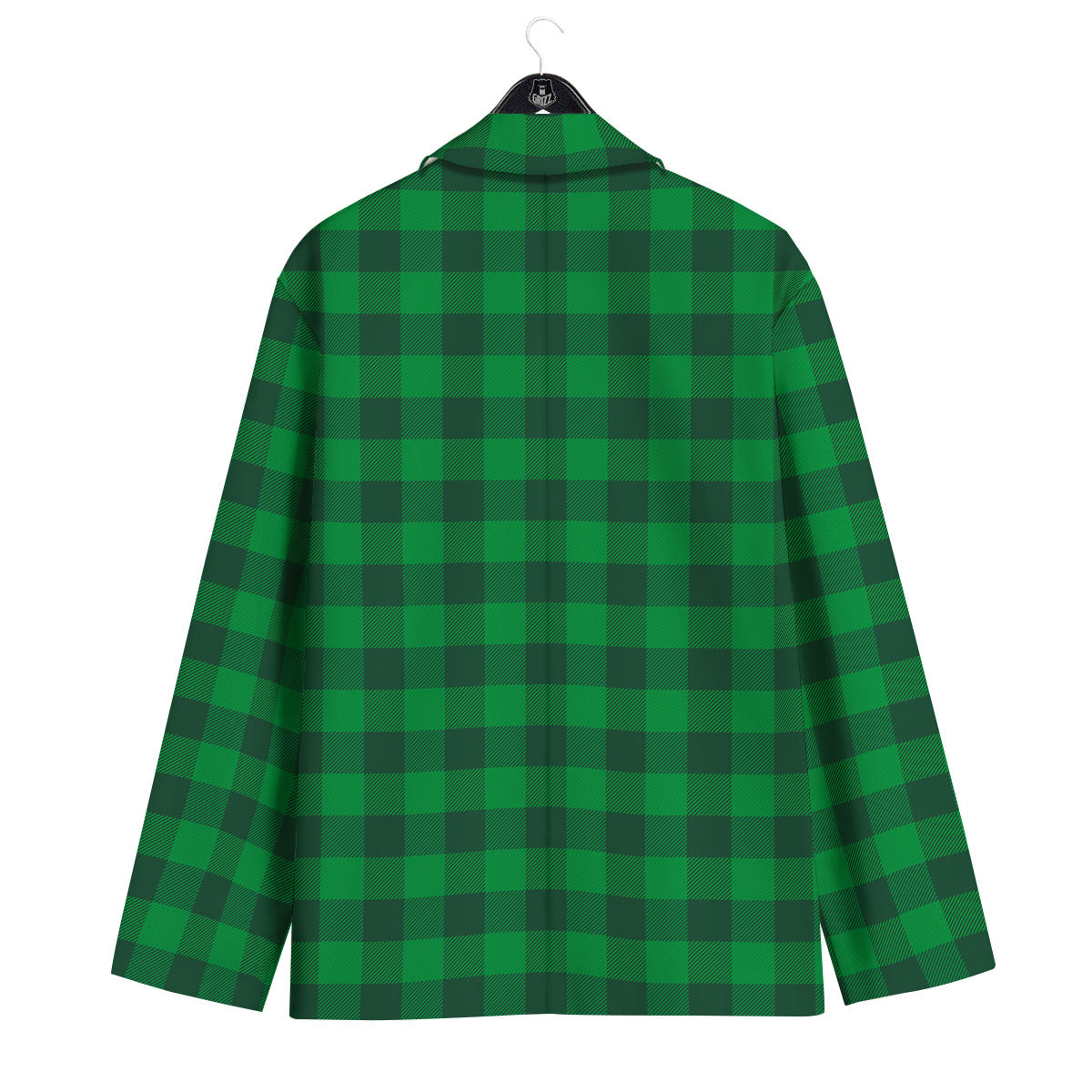 Buffalo Check Irish Green Print Pattern Men's Sport Coat-grizzshop